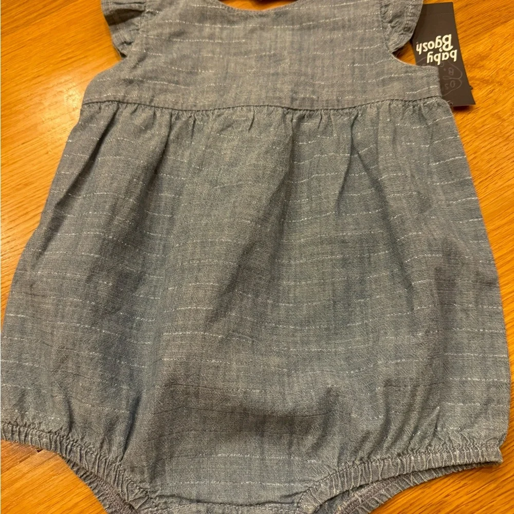 OshKosh B'gosh Denim Color Baby Romper Size 9 mos.